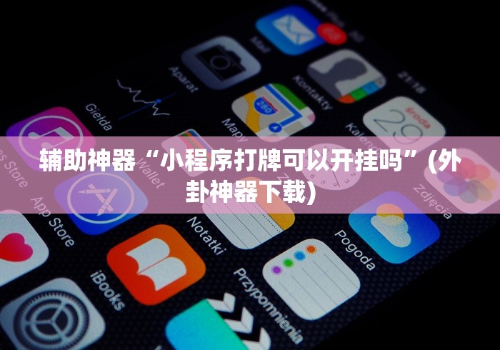 辅助神器“小程序打牌可以开挂吗	”(外卦神器下载)