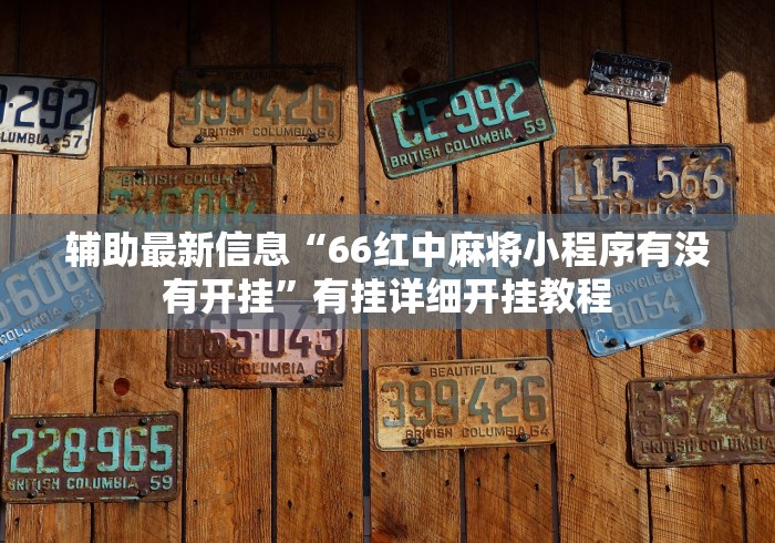 辅助最新信息“66红中麻将小程序有没有开挂”有挂详细开挂教程