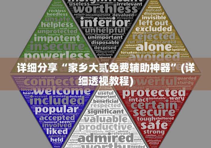 详细分享“家乡大贰免费辅助神器”(详细透视教程)